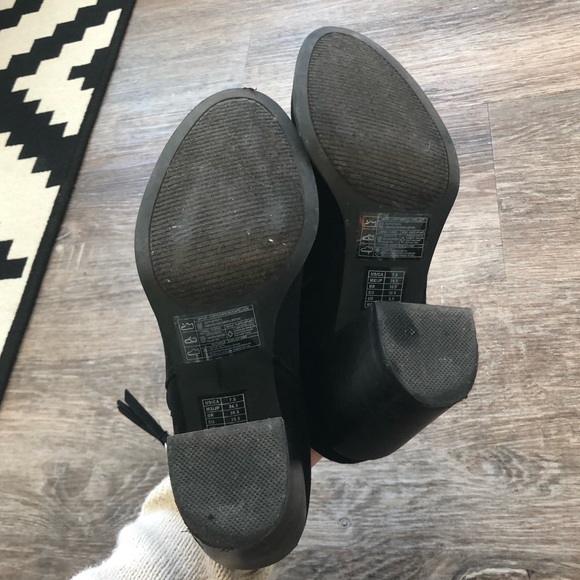 Black Suede Ankle Boots - Picture 5 of 5